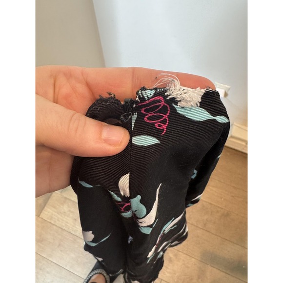 Maeve Skirt Womens 4 Black Floral A Line Midi Anthropologie Viscose Boho Print - Picture 10 of 10